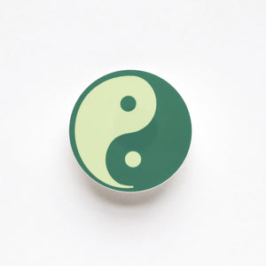 Green Ying Yang Sticker