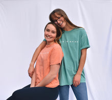 Load image into Gallery viewer, Models are wearing size L in Seafoam and size S in Terracotta
